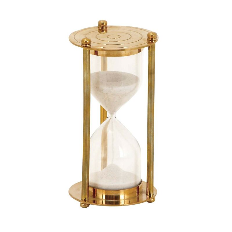 Brass Glass Sand Timer Hourglass And Reviews Birch Lane